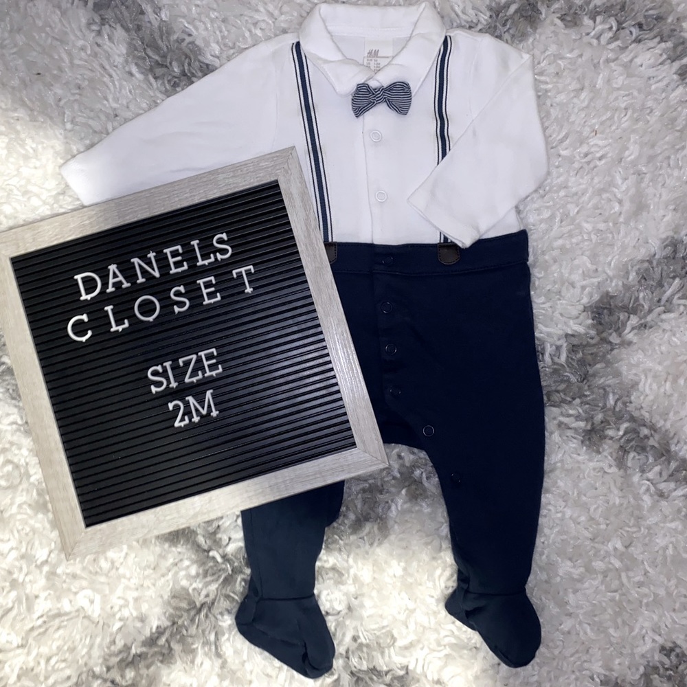 Baby boy bow tie onesie